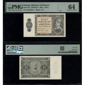 Polonia, 1 zloty, 1.10.1938