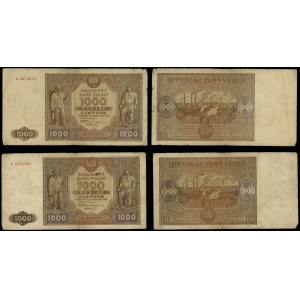Poland, set: 2 x 1,000 zloty, 15.01.1946