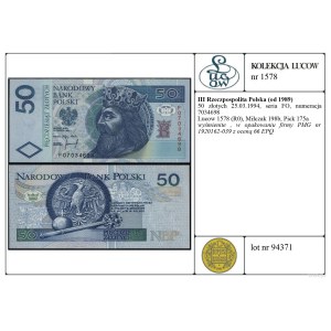 Poland, 50 zloty, 25.03.1994