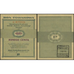Poland, 1 cent voucher, 1.01.1960