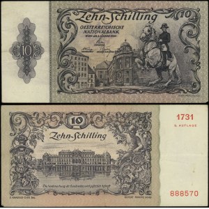 Austria, 10 shillings, 2.01.1950, 2nd issue
