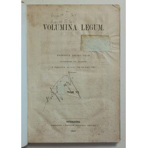 Volumina Legum VI, Petrohrad, 1860.