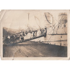 Group of 13 early photographs, cruiser SMS Bremen, 1904-1914.