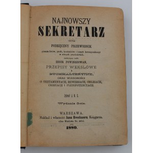 Czarnowski, Jan Nepomucen, Najnowszy sekretarz czyli Podręczny przewodnik, Warszawa, 1880r.
