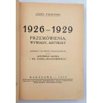 Piłsudski, Józef, 1926–1929 — Speeches, Interviews, Articles, Warsaw, 1930.