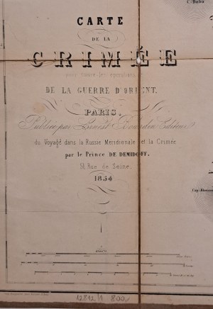 Pierre Tardieu, Anatoly Demidov,Mapa Krymu, wojna krymska, 1854r.