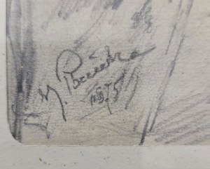 Michał Pociecha (1852-1908), Chłopiec prowadzący starca (Żebracy), 1875
