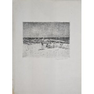 Witold Rzegocinski (1883-1969), On the Beach of the Great Village