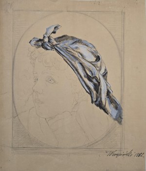 Walerian Kryciński (1852-1929), Portret chłopca (projekt dekoracji), 1882