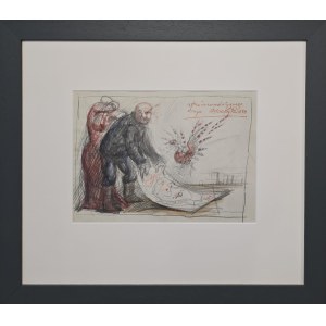 Franciszek Starowieyski (1930-2009), Sketch for a Socialist Realist Image