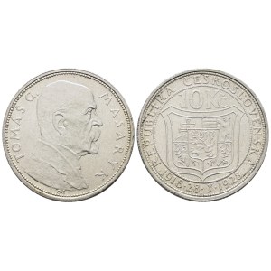 CECOSLOVACCHIA. 10 corone 1928 10° anniversario dell'indipendenza. KM 12; Ag; 10gr. qFDC