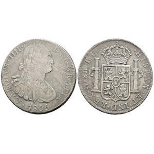 MESSICO. CITTA' DEL MESSICO. Carlo IV. 8 reali 1805. Ag 26,21gr. KM# 109 Q.BB