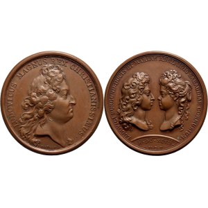 FRANCIA - Luigi XIV (1643-1715) - Medaglia - 1697 - Ø: 41 mm. - (AE g. 28,72) Divo 276; U.d.S. pag.162 n. 2. FDC