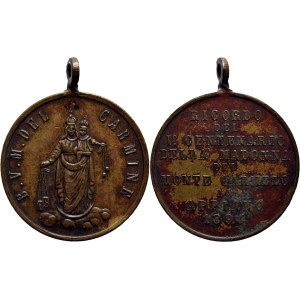 RELIGIOSE - Medaglia 1894 Centenario Madonna del Monte Carmelo Appiano 25 mm. (AE g. 5,8) R. qSPL