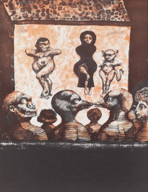 Jan Lebenstein (1930 Brześć Litewski - 1999 Kraków), „Double jeu” (Podwójna gra) z teki 