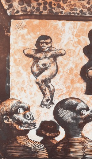 Jan Lebenstein (1930 Brześć Litewski - 1999 Kraków), „Double jeu” (Podwójna gra) z teki 