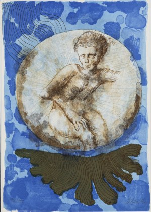 Jan Lebenstein (1930 Brześć Litewski - 1999 Kraków), Ilustracja do wydania poezji Eugenio Montale „Cinquante Ans De Poesie”, 1972