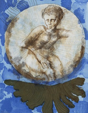 Jan Lebenstein (1930 Brześć Litewski - 1999 Kraków), Ilustracja do wydania poezji Eugenio Montale „Cinquante Ans De Poesie”, 1972