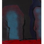Halina Chrostowska (1929 Warsaw - 1990 Warsaw), Figure red X, 1972