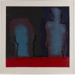 Halina Chrostowska (1929 Warsaw - 1990 Warsaw), Figure red X, 1972