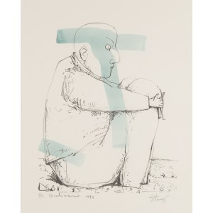 Stasys Eidrigevicius (geb. 1949, Mediniškės, Litauen), Waiting, 1994