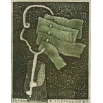 Stasys Eidrigevicius (b. 1949, Medinishki, Lithuania), Exlibris by P.J.J. Pejnenburg, 1963.