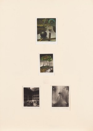 Włodzimierz Kotkowski (1942 Łódź - 2011 Kraków), Zestaw 4 mezzotint, lata 60.-70. XX w.