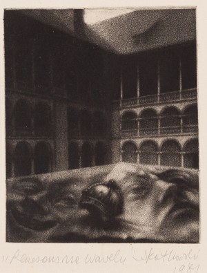 Włodzimierz Kotkowski (1942 Łódź - 2011 Kraków), Zestaw 4 mezzotint, lata 60.-70. XX w.