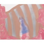 Roman Żygulski (1951 - 2014 ), Due signore e un gatto blu, 1994