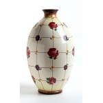 MANIFATTURA CERAMICA GALVANI, Vase decorated with roses attributed to Angelo Simonetto