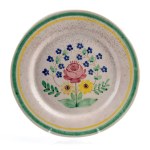 Plate with floral decoration