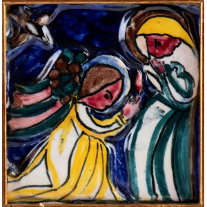 GUNTHER STUDEMANN (Berlino 1890 - 1981), Tile depicting the Annunciation