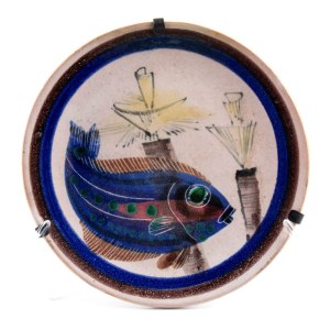 RICHARD DÖLKER (Schönberg 1896 - Kohlgraben 1955), Malý tanier s dekorom ryby
