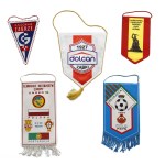 Set of sports pennants