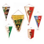 Set of sports pennants