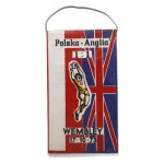 Commemorative pennant from the match Poland - England 1:1 Wembley 17.10.73