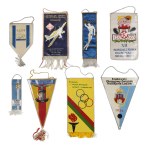Set of sports pennants
