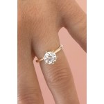 SOLITAIRE ENGAGEMENT RING WITH NATURAL DIAMOND IN YELLOW GOLD