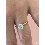 SOLITAIRE ENGAGEMENT RING WITH NATURAL DIAMOND IN YELLOW GOLD