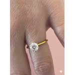 SOLITAIRE ENGAGEMENT RING WITH NATURAL DIAMOND IN YELLOW GOLD