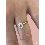 SOLITAIRE ENGAGEMENT RING WITH NATURAL DIAMOND IN YELLOW GOLD