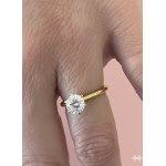 SOLITAIRE ENGAGEMENT RING WITH NATURAL DIAMOND IN YELLOW GOLD