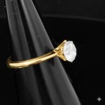 SOLITAIRE ENGAGEMENT RING WITH NATURAL DIAMOND IN YELLOW GOLD