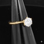 SOLITAIRE ENGAGEMENT RING WITH NATURAL DIAMOND IN YELLOW GOLD