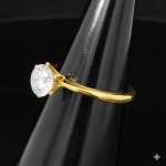 SOLITAIRE ENGAGEMENT RING WITH NATURAL DIAMOND IN YELLOW GOLD