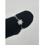 WHITE GOLD BRILLIANT NATURAL DIAMOND SOLITAIRE ENGAGEMENT RING -