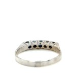 2.23 GR WHITE GOLD RING WITH DIAMONDS AND SAPPHIRES - A3703