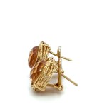 GOLD EARRINGS WITH CITRINE QUARTZ - MH51203