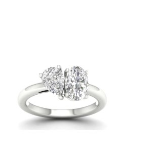 GOLD RING WITH TWO LABGROWN DIAMONDS - 476 LG