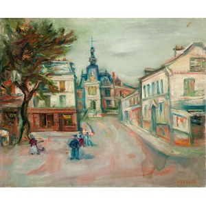 Jakub Zucker (1900 Radom - 1981 New York), Square in Arcueil (Old Town Hall in Arcueil), 1948